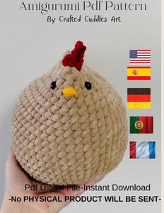 Mama Chicken Crochet PDF Tutorial Pattern.